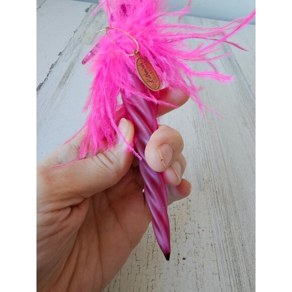 Katherine's collection pink lady icicle ornament fancy evening Xmas tree glass - Picture 9 of 10